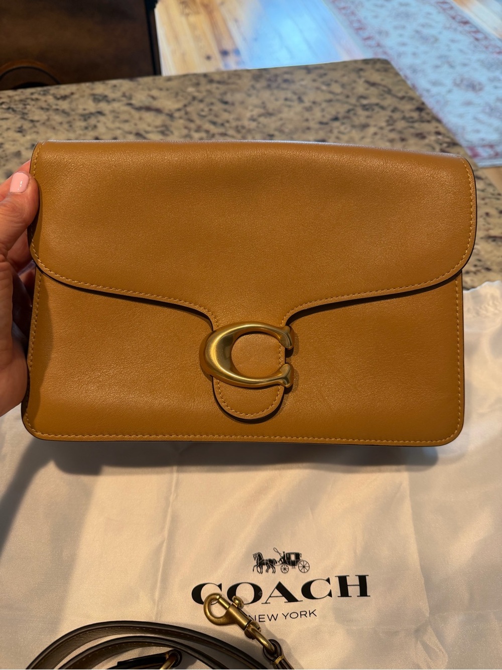 Coach Soft Leather Tabby Shoulder Bag 26 with Gold Hardware in HONEY BROWN